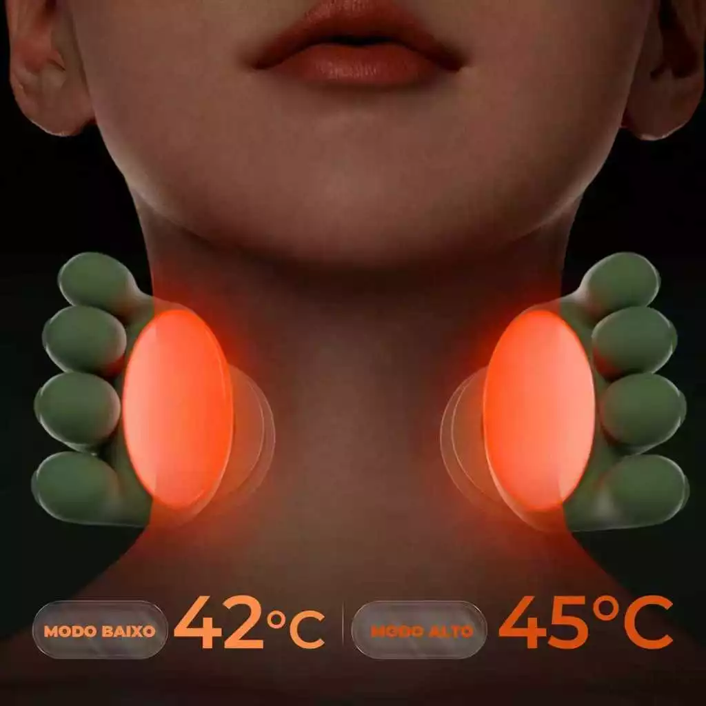 Massageador Elétrico de Ombro e Pescoço 4D com Aquecimento Duplo