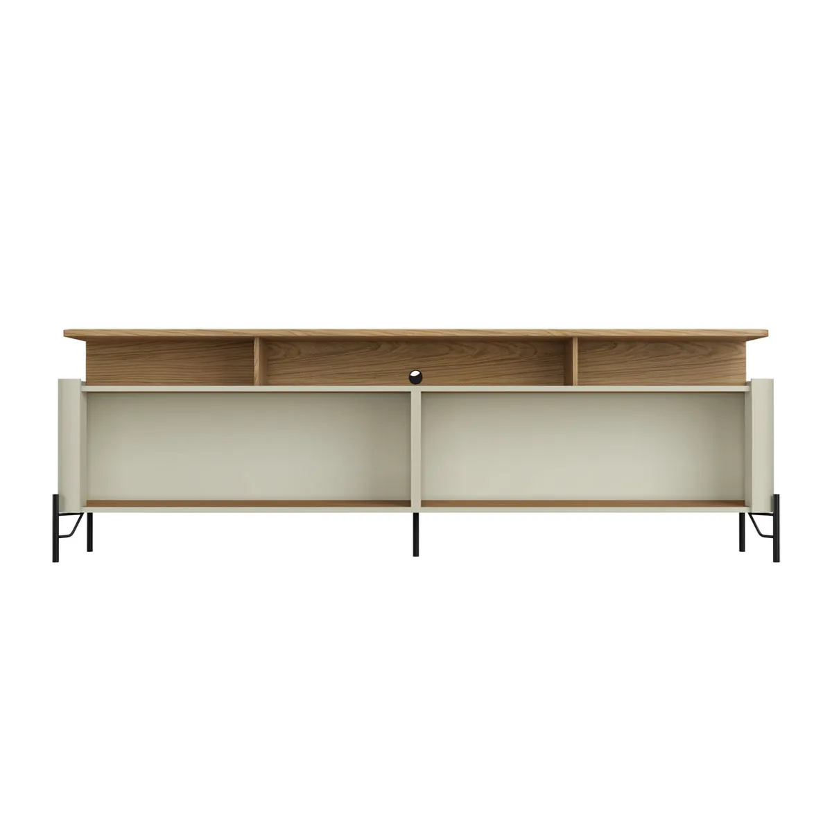 Rack com Painel 180cm para Sala 4 Portas e Pés em Metal